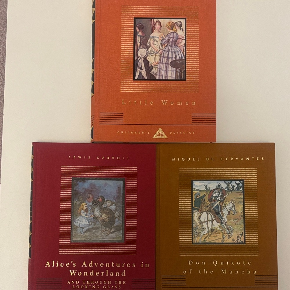 Alice in Wonderland, Little Women and Don Quixote book set